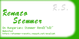 renato stemmer business card